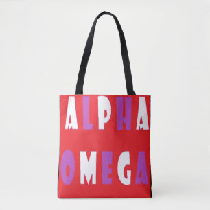 Alpha Omega lila Großtext