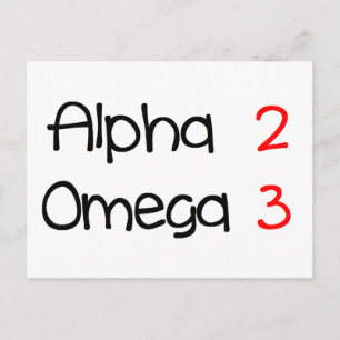 alpha omega postkarte