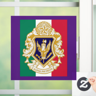 Alpha Phi Delta 8" x 8" Fensterheber Fensteraufkleber