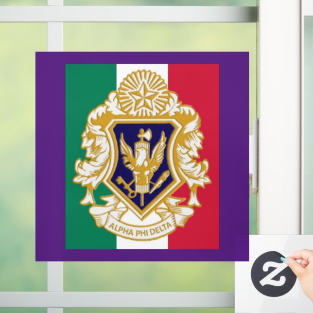 Alpha Phi Delta 8" x 8" Fensterheber Fensteraufkleber (Zuhause)
