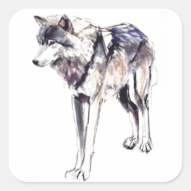 Alpha Quadratischer Aufkleber (Vorderseite)