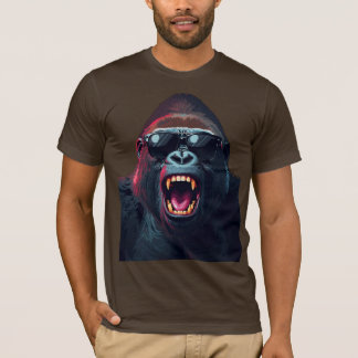 Alpha Rage – Roaring Gorilla with Sunglasses T-Shirt