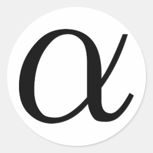 Alpha Runder Aufkleber