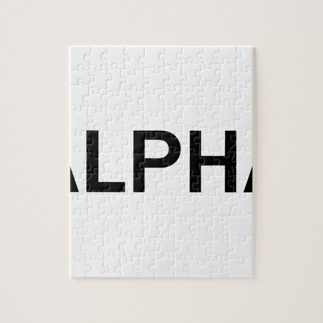 Alpha (SCHWARZES) Puzzle (Vertikal)