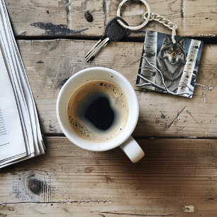 Alpha Timber Wolf Poplar Trees Schlüsselanhänger