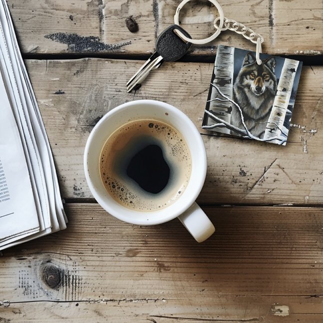 Alpha Timber Wolf Poplar Trees Schlüsselanhänger (Von Creator hochgeladen)