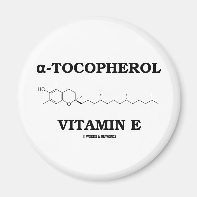 alpha-Tocopherol Vitamin E (chemisches Molekül) Magnet (Vorne)