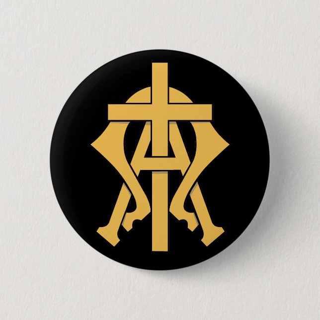 Alpha und Omega Button (Vorderseite)