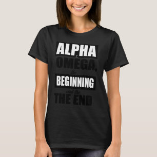 Alpha und Omega Christlich Scripting Bible Verse T-Shirt