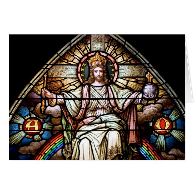 Alpha- und Omega-Hartglaskarte (Vorderseite (Horizontal))