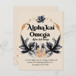 Alpha und Omega | Namen der Gottesbibel  Postkarte
