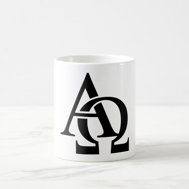 Alpha- und Omega-Symbole | Griechische Alphabet -  Kaffeetasse (Mittel)