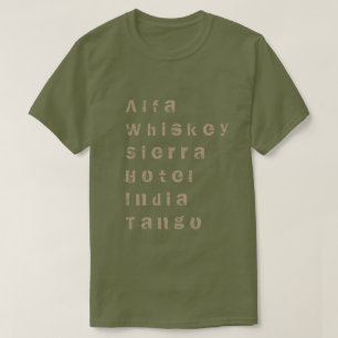 Alpha, Whisky, Sierra, Hotel, Indien, Tango T-Shirt