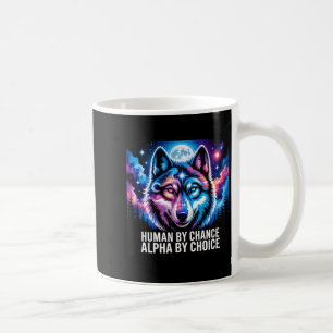Alpha-Wolf-Mensch zufällig Alpha durch Wahl Kaffeetasse