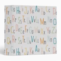 Alphabet 3 Ring Binder