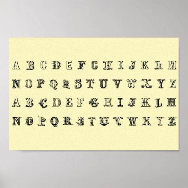 Alphabet A-Z Children Educational School Kinderzim Poster (Vorne)