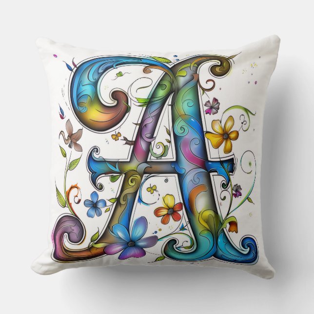 Alphabet "A" Zierkissen (Vorderseite)