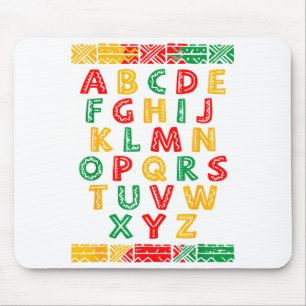 Alphabet Abc Black History Month Design Mousepad