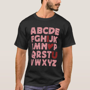 Alphabet Abc I Liebe You Day He T-Shirt