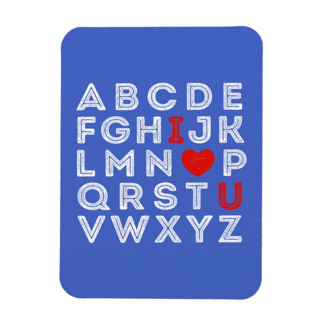 Alphabet ABC I Liebe You Magnet (Vertikal)
