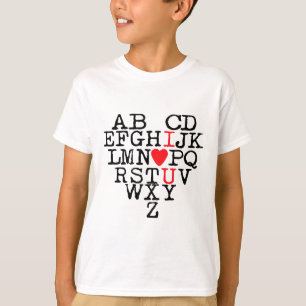 Alphabet Abc I Liebe You T Shirt Valentinstag Hea