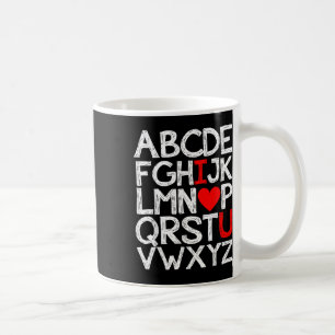 Alphabet Abc I Liebe You T Shirt Valentinstag Hea Kaffeetasse