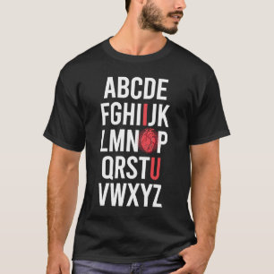 ALPHABET ABC I LIEBE YOU Valentine Anatomisches He T-Shirt
