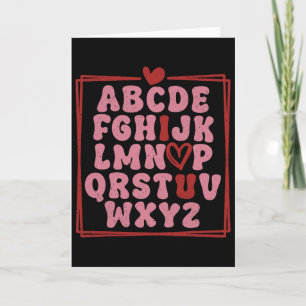 Alphabet Abc Ich Liebe Dich T-Shirt Valentinstag H Karte
