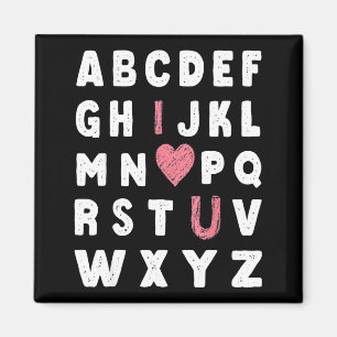Alphabet Abc Ich Liebe Dich Valentinstag Herz Magnet