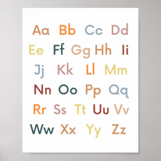 Alphabet-ABC-Klassenzimmer-Dekoration Poster