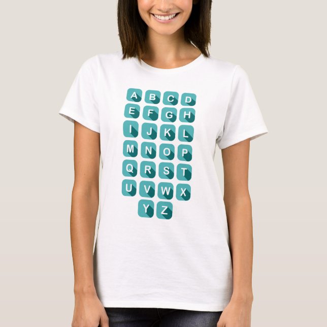 Alphabet ABC Lehrer T-Shirt (Vorderseite)