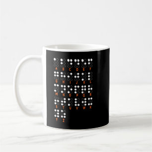 Alphabet-Alphabet-Buchstaben am Weltblindentag, Pu Kaffeetasse