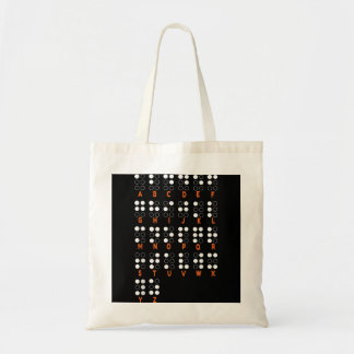 Alphabet-Alphabet-Buchstaben am Weltblindentag, Pu Tragetasche