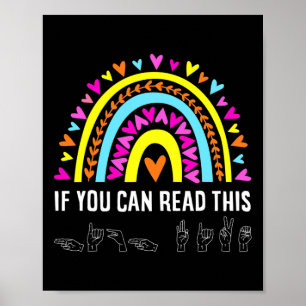 Alphabet American Sing Language Asl Teacher Fun Poster