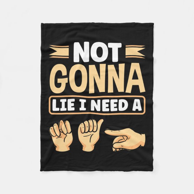 Alphabet American Sing Language Asl Teacher I Need Fleecedecke (Vorderseite)