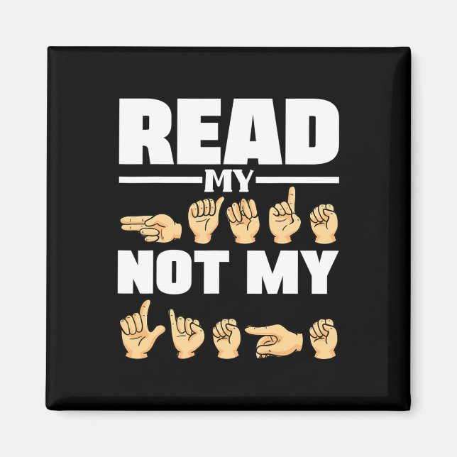 Alphabet American Sing Language Asl Teacher Quote Magnet (Vorne)