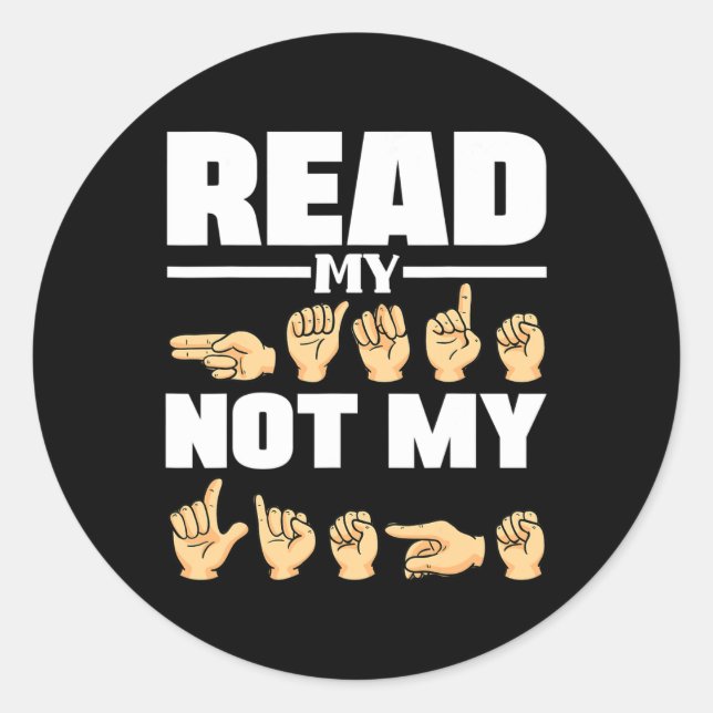 Alphabet American Sing Language Asl Teacher Quote Runder Aufkleber (Vorderseite)