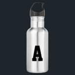 Alphabet-Anfangsbuchstaben anpassen, personalisier Edelstahlflasche<br><div class="desc">Alphabet-Anfangsbuchstaben Edelstahlflasche schwarz anpassen,  personalisieren</div>