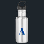 Alphabet-Anfangsbuchstaben anpassen, personalisier Edelstahlflasche<br><div class="desc">Alphabet-Anfangsbuchstaben aus Edelstahl-Flasche,  blau,  individualisieren</div>