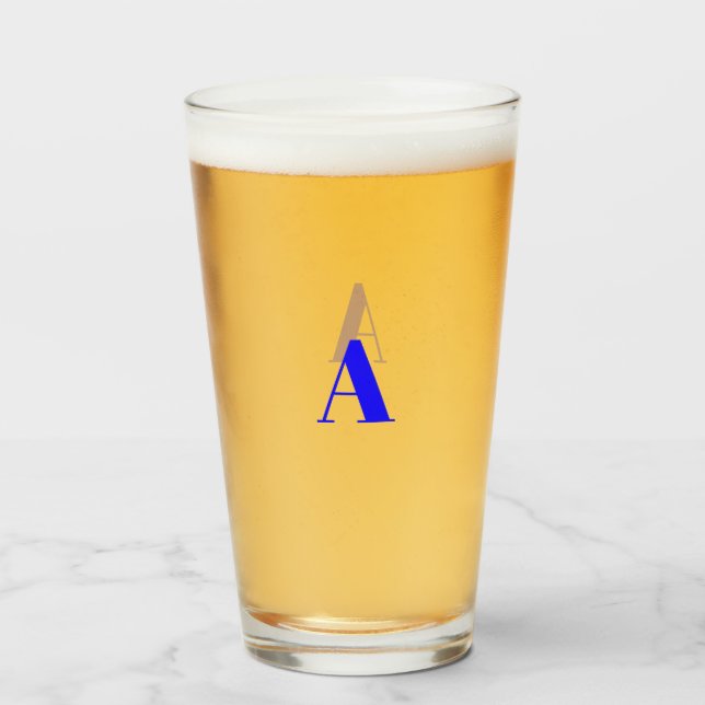 Alphabet-Anfangsbuchstaben anpassen, personalisier Glas (Vorne (Gefüllt))