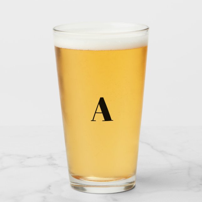 Alphabet-Anfangsbuchstaben anpassen, personalisier Glas (Vorne (Gefüllt))