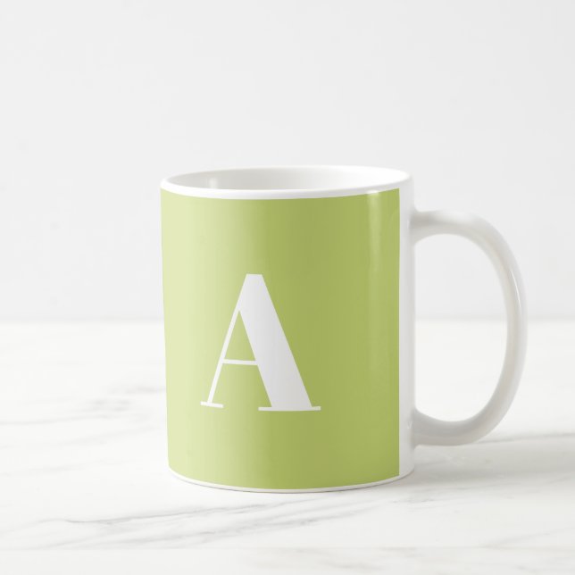 Alphabet-Anfangsbuchstaben anpassen, personalisier Kaffeetasse (Rechts)