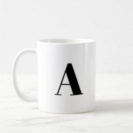 Alphabet-Anfangsbuchstaben anpassen, personalisier Kaffeetasse