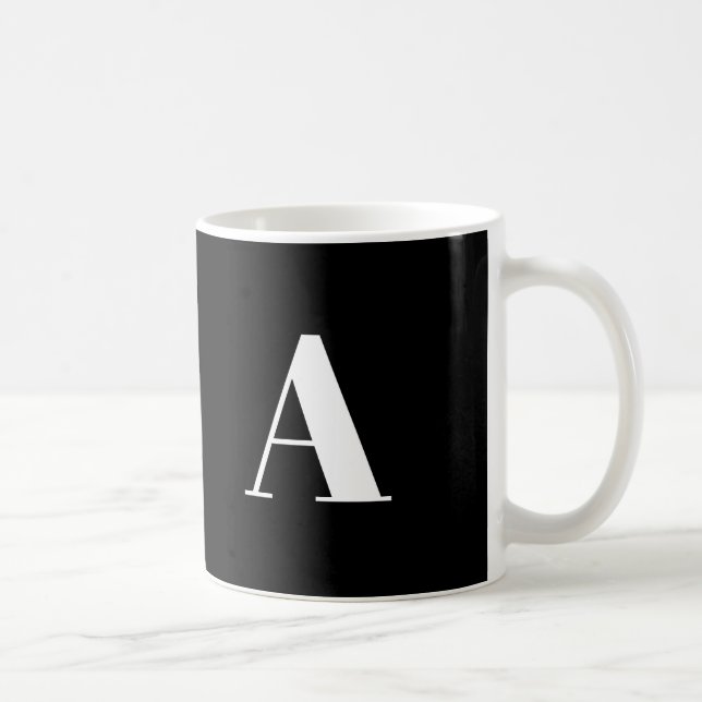 Alphabet-Anfangsbuchstaben anpassen, personalisier Kaffeetasse (Rechts)