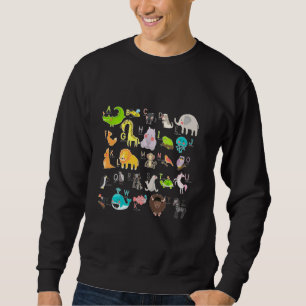 Alphabet Animal ABC A-Z Liste für Jungen und Sweatshirt