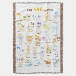 Alphabet Animal ABC Niedliche Tiere Decke