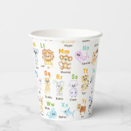 Alphabet Animal ABC Niedliche Tiere Pappbecher