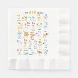 Alphabet Animal ABC Niedliche Tiere Serviette