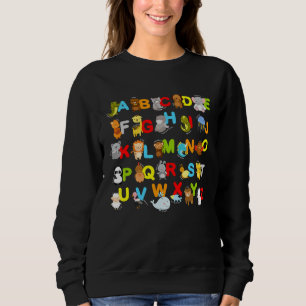 Alphabet Animal Learning Abc Niedlich Kids Educati Sweatshirt