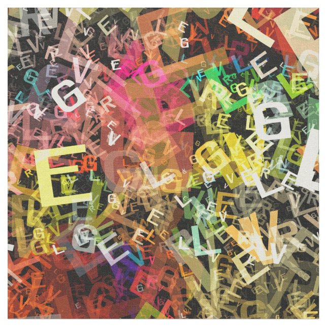 Alphabet Art 1 Custom Fabric Stoff (Nahaufnahme)